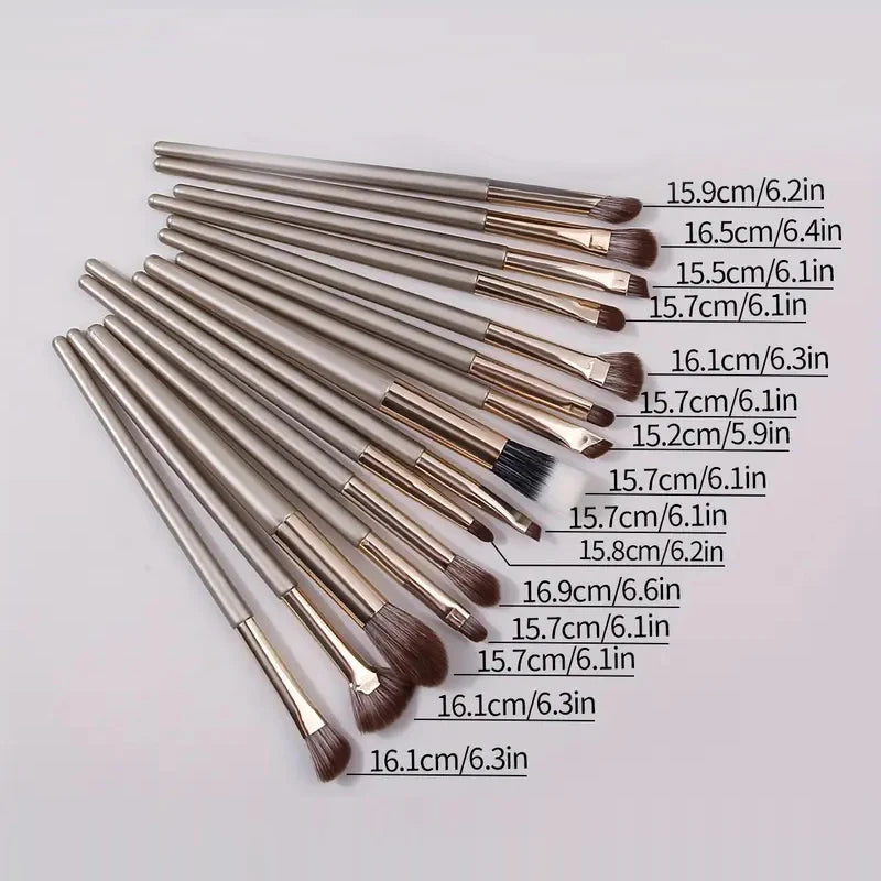 15pcs Makeup Brushes Set Soft Synthetic Eye Makeup Brush Set Blending Eyeshadow Eyeliner Crease Eyebrow Brightening Eye Brush Vue