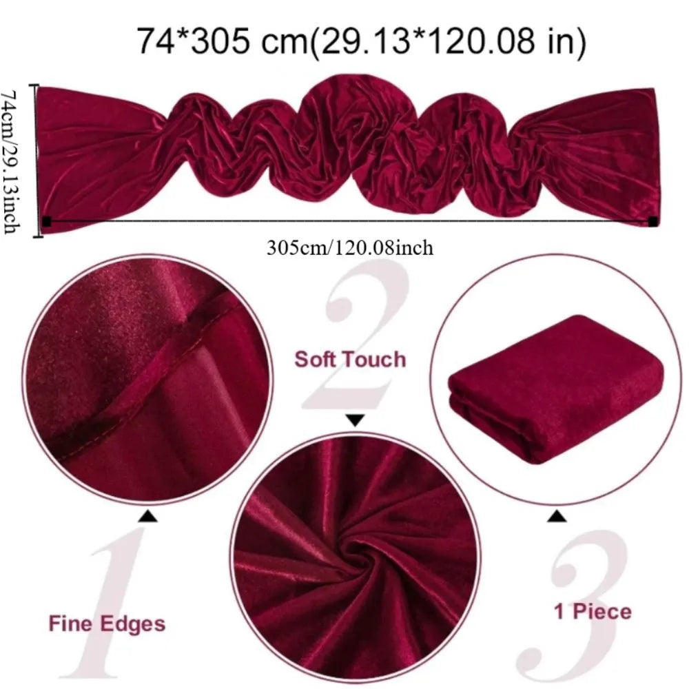 Table Decoration European Style Velvet Table Runner Extended Non-slip Wedding Table Cloth Rectangular Table Linen Hotel Vue
