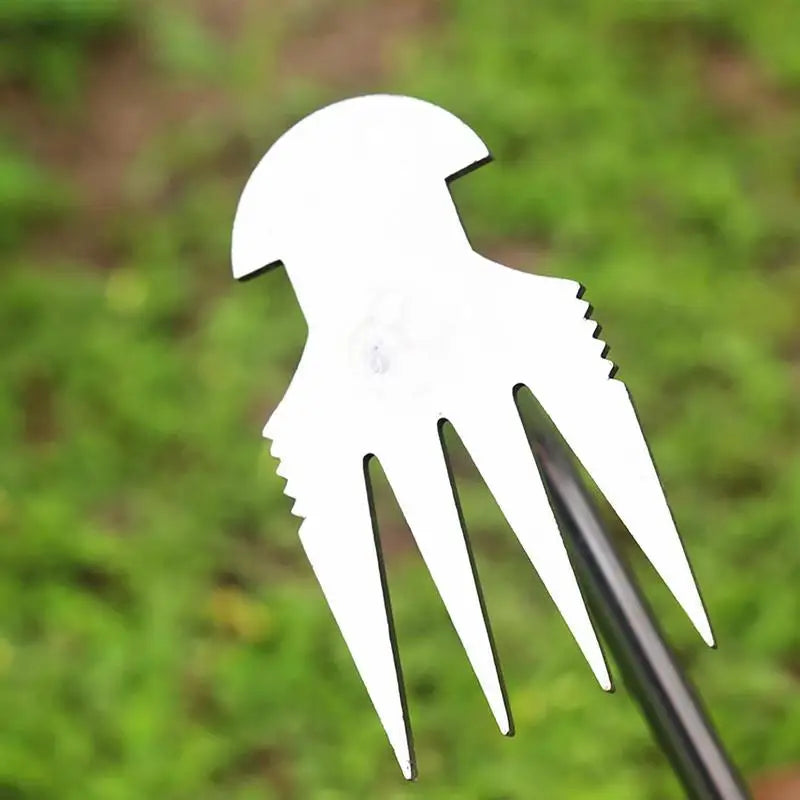 2-in-1 Garden Weeder Rake – 4-Tooth Manual Weed Puller Tool Hand Weeding Tool Vue