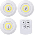 Dimmable LED Under Cabinet Light with Remote Control Battery Operated LED Closets Lights Wardrobe Bathroom lighting Night Light Vue 3Lamp With RC Warm White