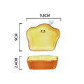 Home Creative Plate Ceramic Seasoning Plate Dipping Plate Ceramic Bread Plate Cute Croissant Pattern Dessert Plate Vue B