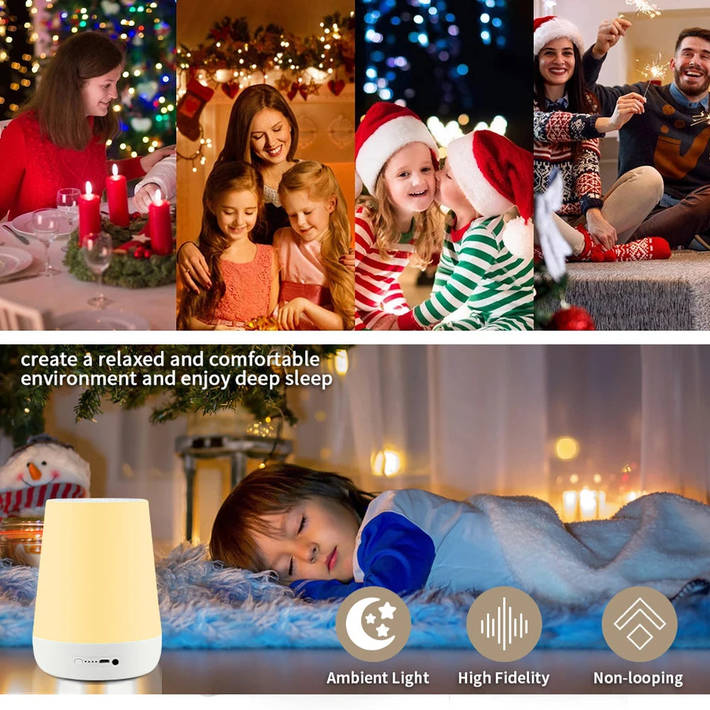 Smart White Noise Machine Baby Sleep Sound Machine Colorful Night Lights 34 Soothing Sounds Supports Voice APP Remote Control Vue