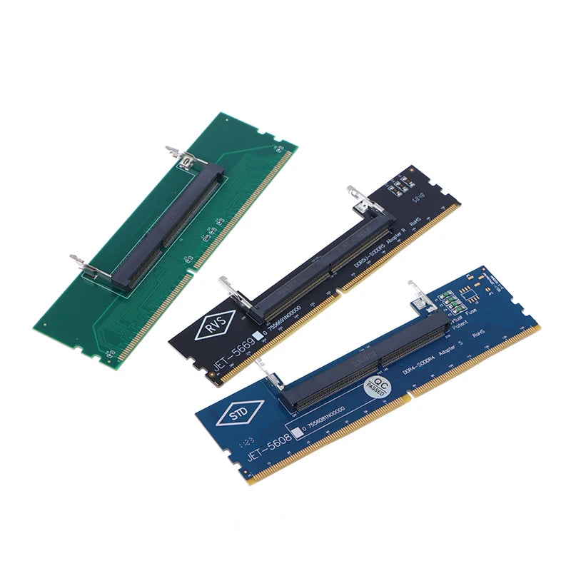DDR3 DDR4 DDR5 Laptop SO-DIMM to Desktop Adapter Card Converter Memory RAM Connector Adapter Vue