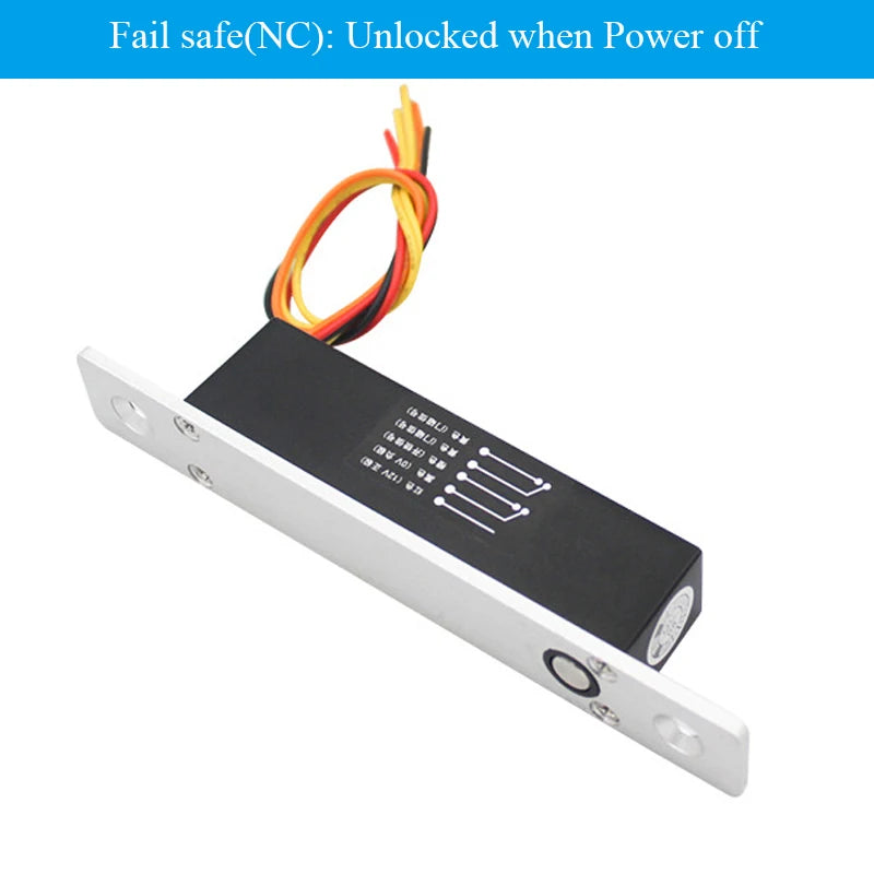 Electronic Bolt Lock DC 12V Mini Normally Open / Normally Closed Mode Access Control Electric Lock Storage Cabinet Door Locker Vue XM-120-NC type China Mainland