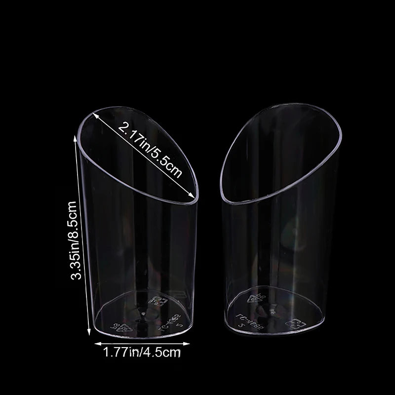 CC1110Pcs Plastic Pudding Cups 10 Spoons Ice-cream Mousse Dessert