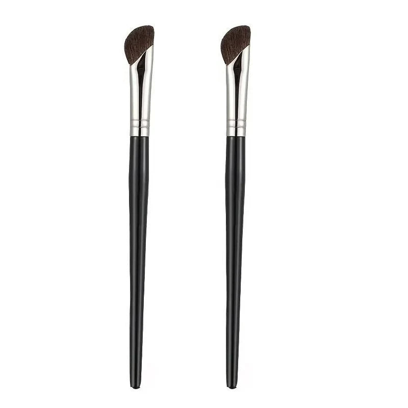 2pcs Angled Eyeshadow Brush Sickle Nose Contour Brush Blending Brush Partial Highlighter Brush Soft Makeup Beauty Tool Vue 2pcs
