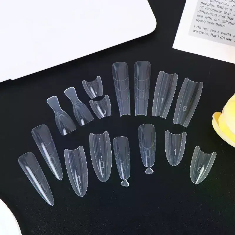 Dual Nail Forms Sandwich Nails 240Pcs Nail Mold Fast Extension for Home Use Professional Results Vue