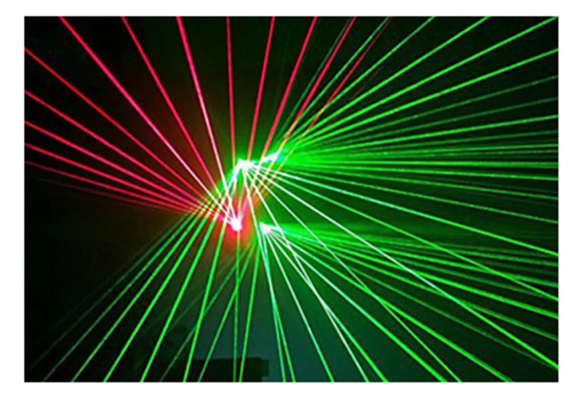 Green+Red Cross Multi line Luminous Gloves Bar Nightclub DJ Gloves Vue left hand EU