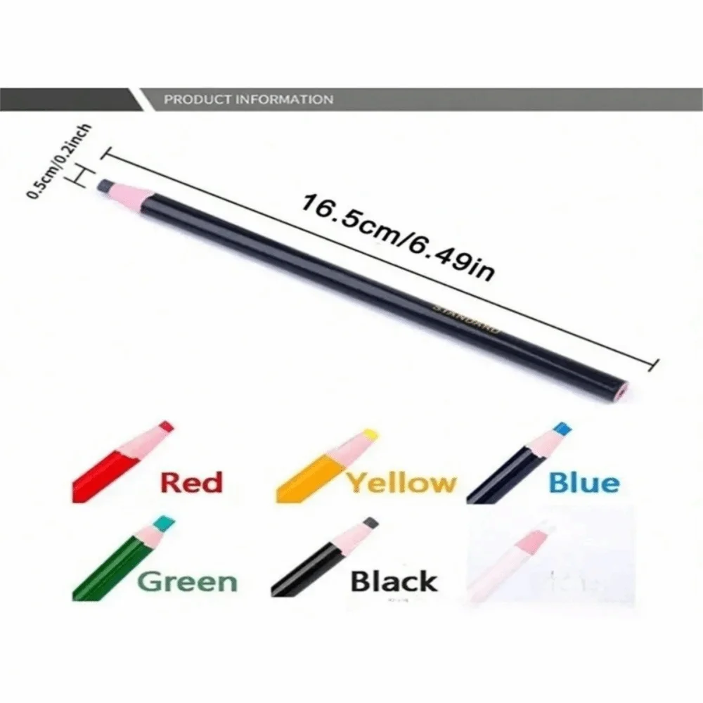 3/6/12pcs Bright Colors Fabric Marking Pencil Water-Soluble DIY Tailor Chalk Crayon No-Sharpening Colorful Garment Pencil Vue