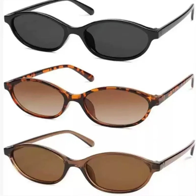 Small Oval Sunglasses Unisex Vintage UV400 Party Shades Fashion Sunglasses Vue