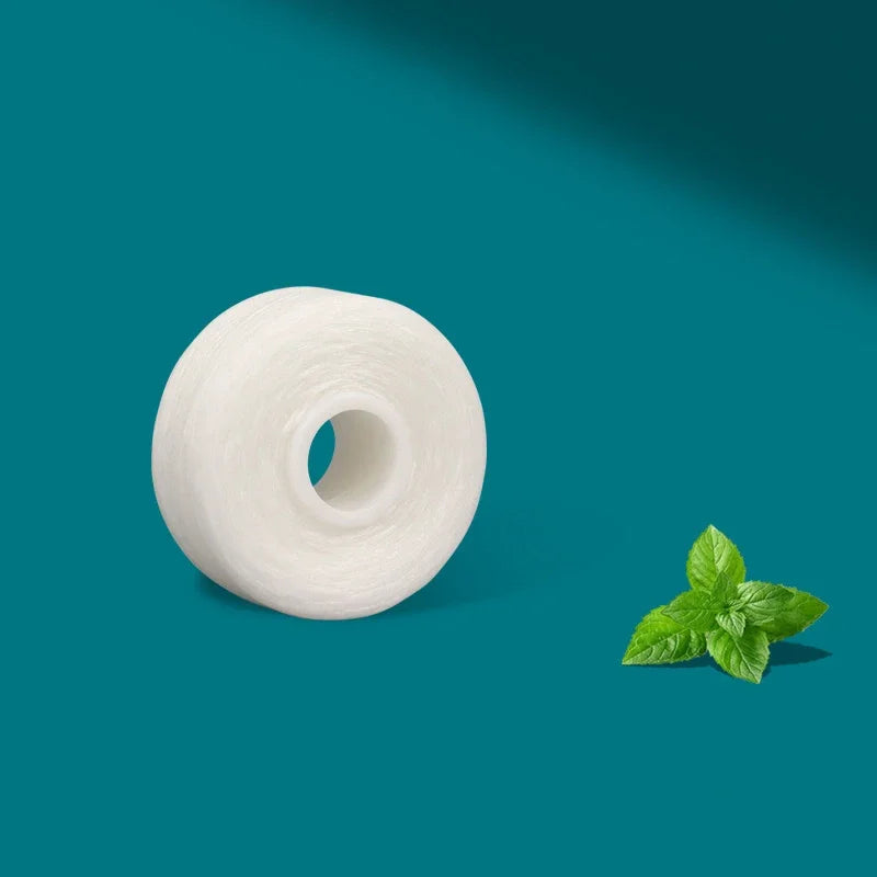 5Rolls Dental Flosser Built-in Spool Wax Mint Flavored Nylon Thread Polyester Thread Multiple Materials Replacement Flat Wire Vue