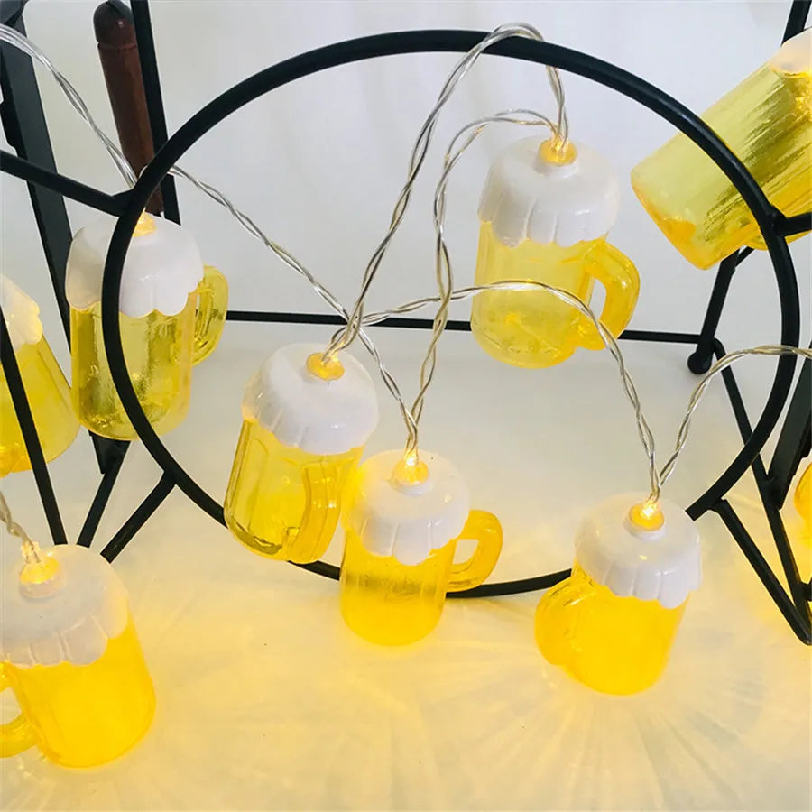 6M 40LEDS Party Beer Bottle Kitchen Decoration String Lights Indoor Room Battery USB Power Night Lights Fairy Lights 606 Vue