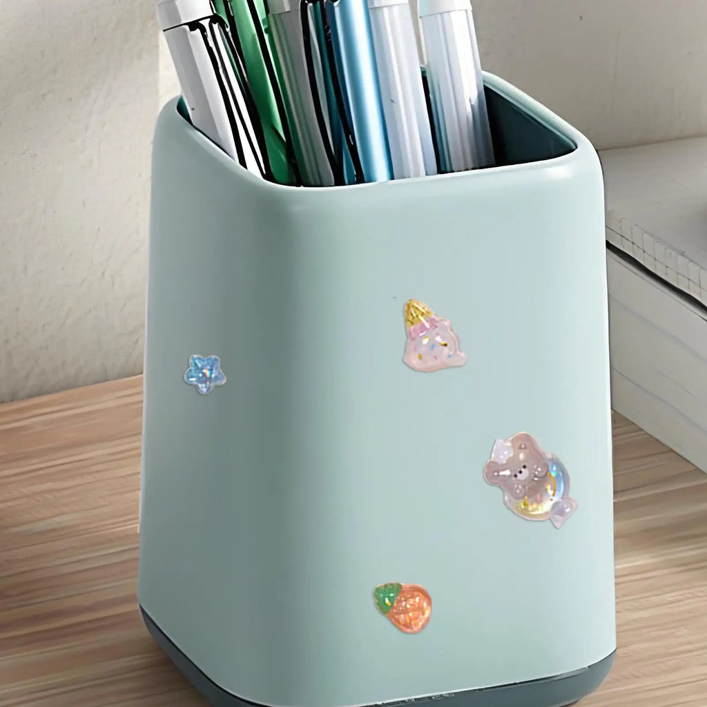 3D Glitter Crystal Sticker Pack – Cartoon Resin Decals for Kids Decorative Sticker Pack Vue