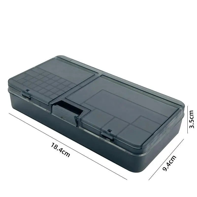 1Pcs Double-layer Electronic Component Storage Box Bright Black Screw Accessories Organizer For Phone Repair DIY Tool Storage Vue