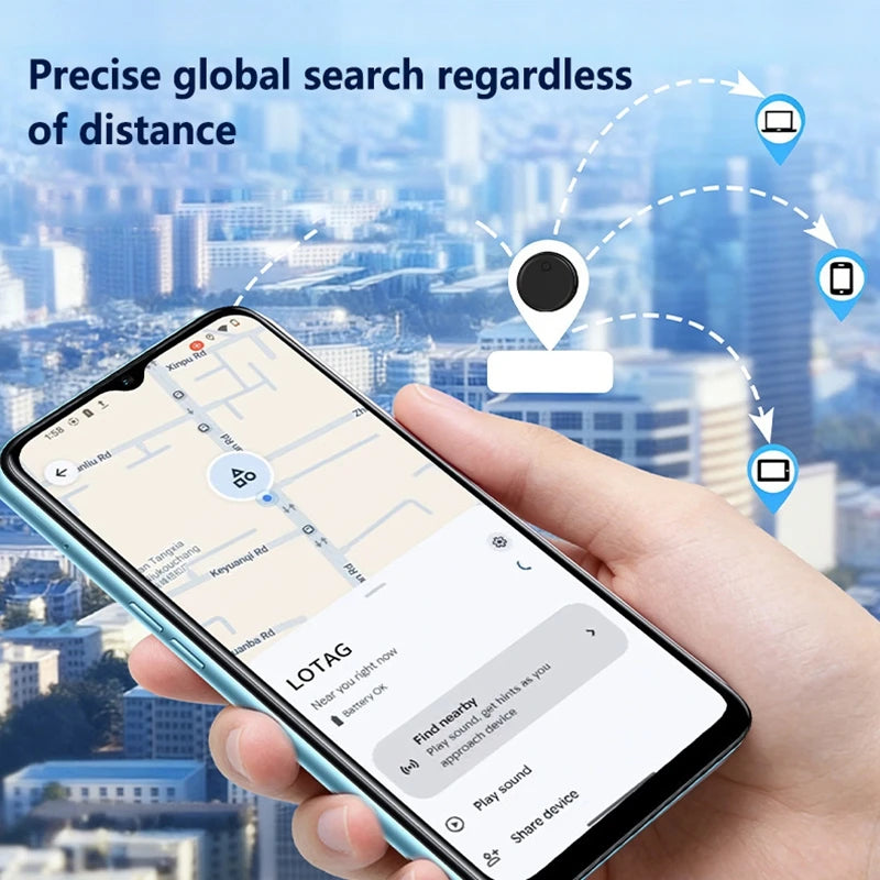 New Mini Google Tracker Google Android Anti Loss Device Items Luggage Car Tracker Find My APP Smart Finder Locator Accessory Vue