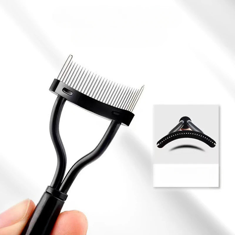 Eyelash Separator Metal Teeth Straight Eyelash Curler Beauty Makeup Stainless Eyelash Brush Comb Mascara Curl Makeup Tool Vue