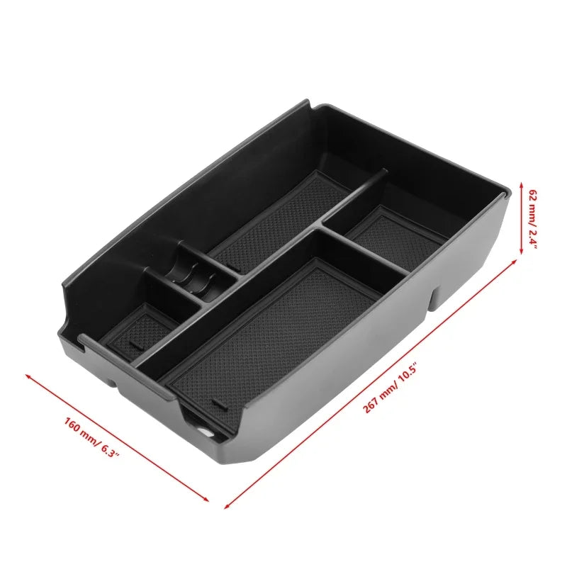 Car Center Console Storage Box Auto Interior Black Organizer Storage Box For Ford Bronco Sport/ Ford Escape 2021+ Vue