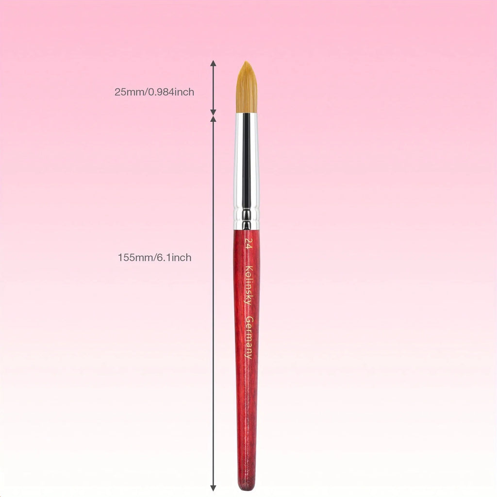 1Pc Nail Art Mink Brush Wood Handle Gel Build Manicure Drawing Tools Acrylic Dotting Painting Brushes Vue