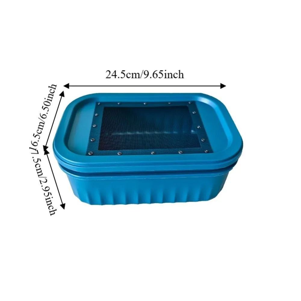 2-Layer Mealworm Feeding Box Breathable Filter Screen Mealworm Breeding Kit Large Capacity Anti-escape Insect Observation Box Vue