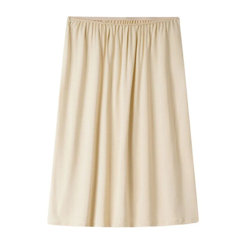 Lightweight Lace Inner Layer Slip Skirt Soft Loose Fit Women Vue One Size Beige 70cm