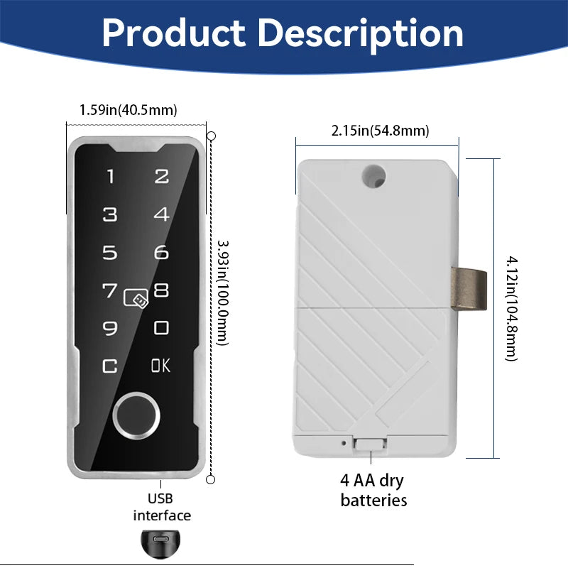 Smart Drawer Cabinet Invisible Lock Tuya APP Fingerprint Ic Card Unlock Cabinet Furniture Electronic Keyless Sensor Lock Vue