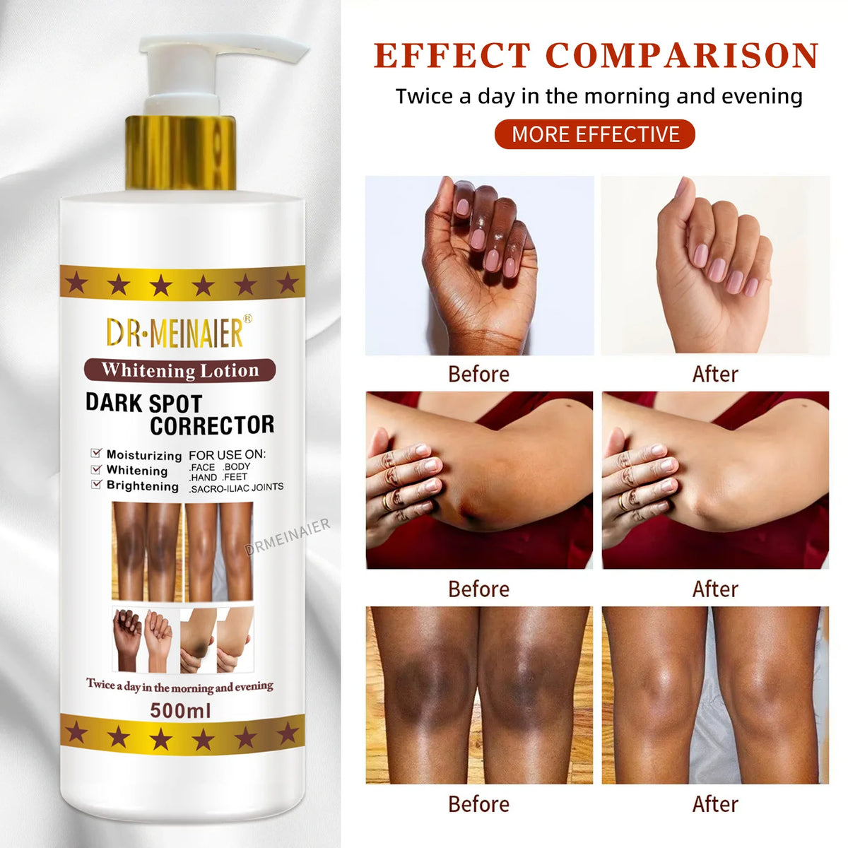 500ml Vegan Brightening Body Lotion, with AHA, Niacinamide, Moisturizing, Hydration, for All Skin Type, Radiant Skin Body Cream Vue