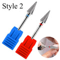 Professional 2PCS Nail Drill Bits Kit Nail Polishing Head Skin Remover Acrylic Gel Nail Cleaners For Cuticle Dead Skin Care Vue Style 2