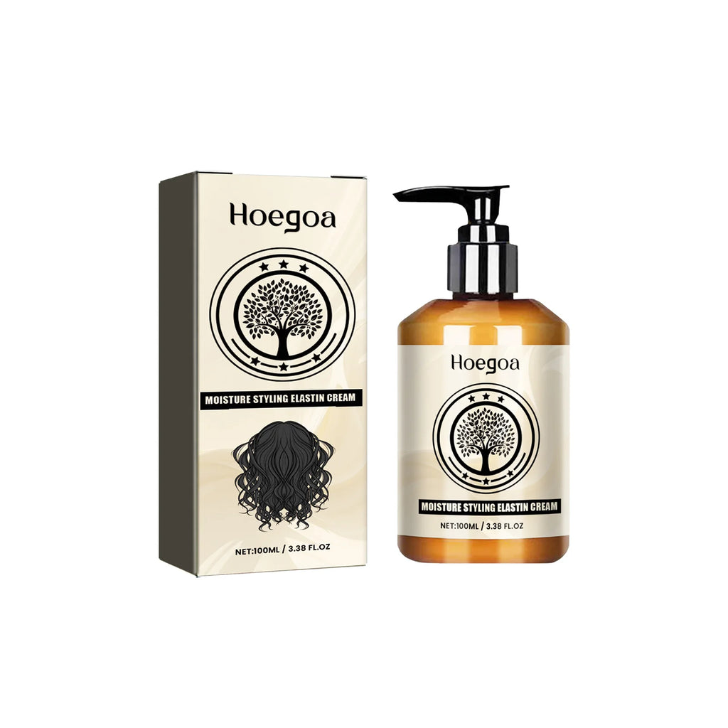 Hoegoa Moroccan curly hair moisturizing mousse: curly hair volumizing, shiny, natural, fluffy, styling & caring conditioner Vue
