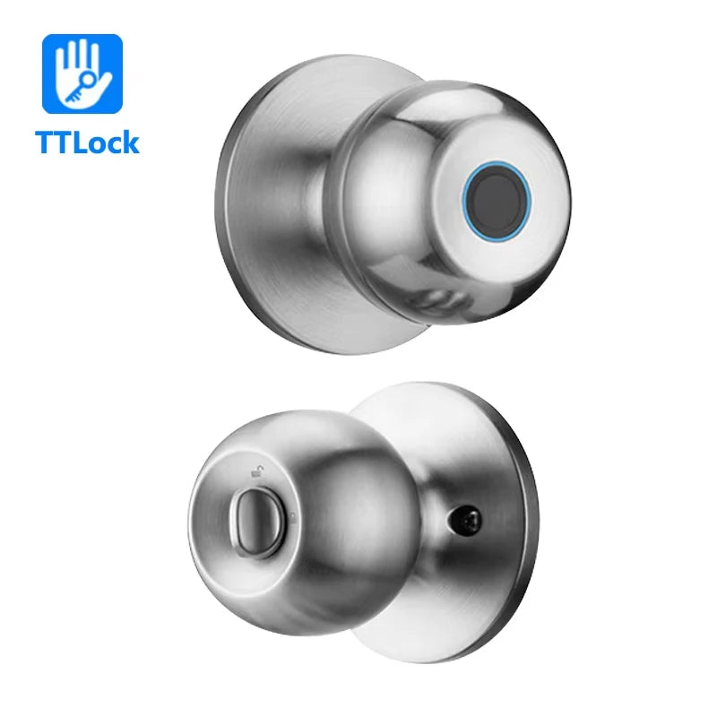 Tuya Door Lock Smart Fingerprint Key Unlock Bluetooth Digital Electronic Door Locks APP Remote Control For Home Bedthroom Vue Silver TTLock