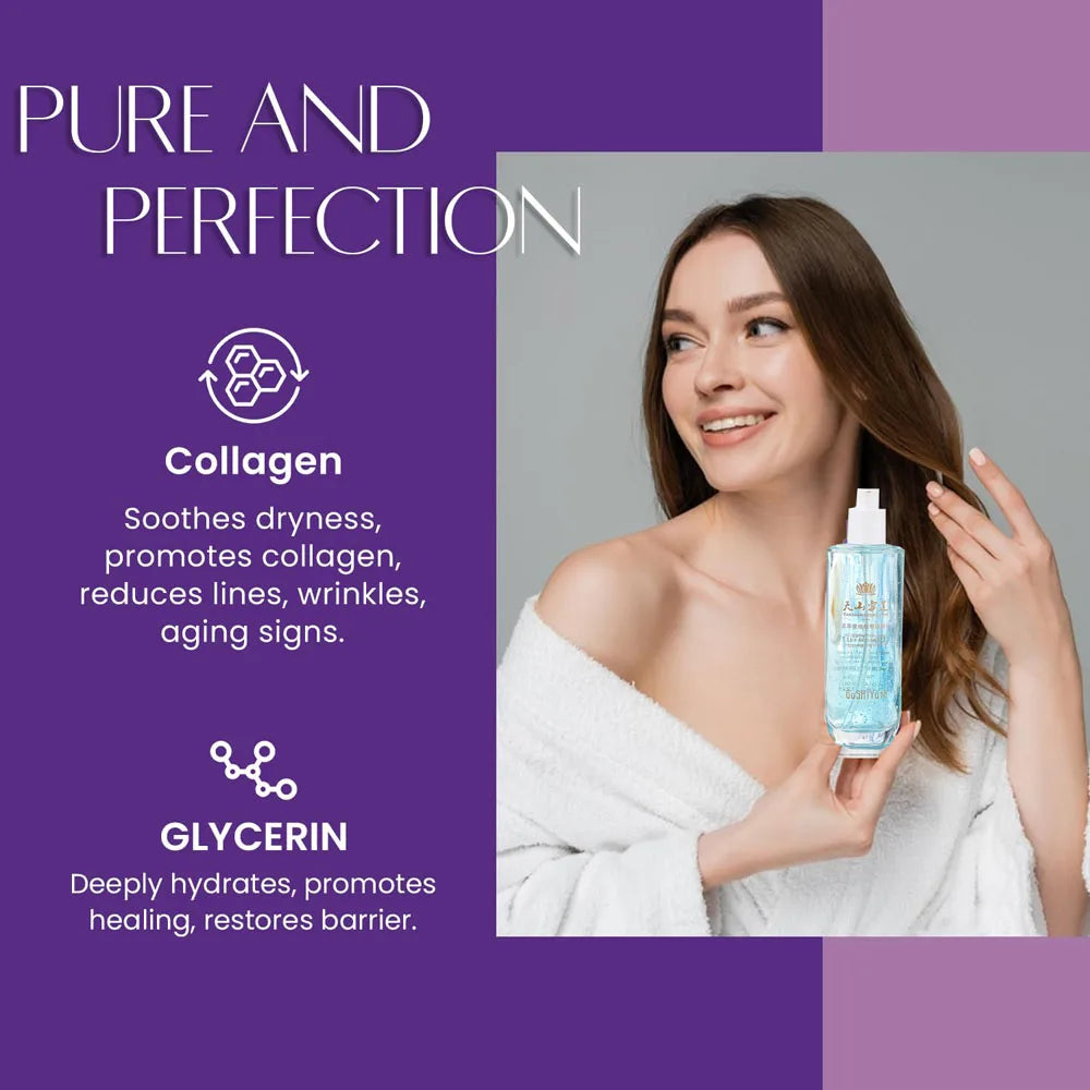 120ml Snow Lotus Collagen Toner Plump Skin Fast Absorbing Formula for All-Day Anti-Aging, Skin Tightening Korean Skincare Vue