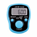 Mini Handheld Electronic Finger Counter Backlit LED Display High Precision Sensor Battery Powered Hand Tally Counter Counting Vue blue