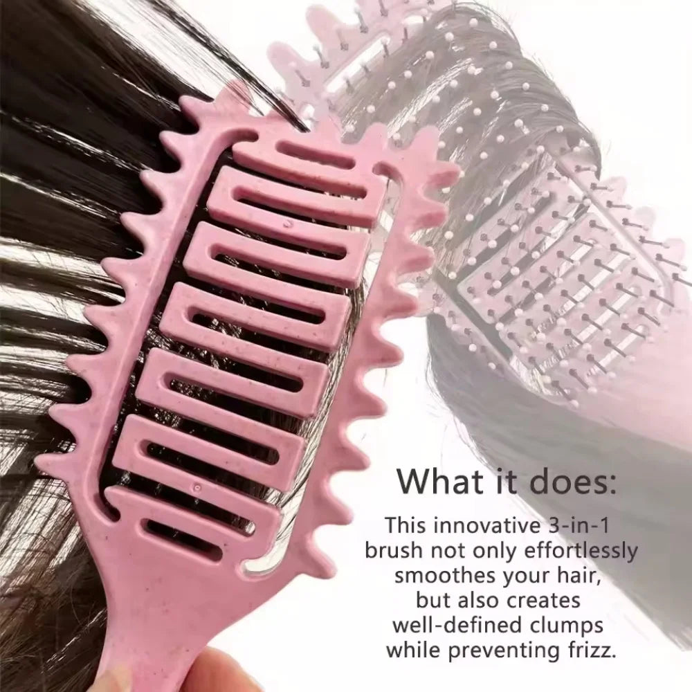 New Scalp Detangling Brush Curly Hair Scalp Massage Hair Comb Air Cushion Comb Natural Bristles Hair Styling Barber Tools Vue