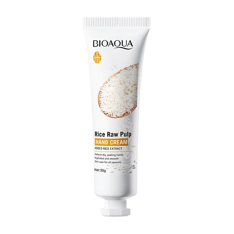 Rice Raw Pulp Hand Cream, Moisturizes and Replenishes Moisture, Cares for the Hands, Helps Improve Dry and Rough Skin, and Makes the Hands Soft, Delicate, and Smooth. Vue
