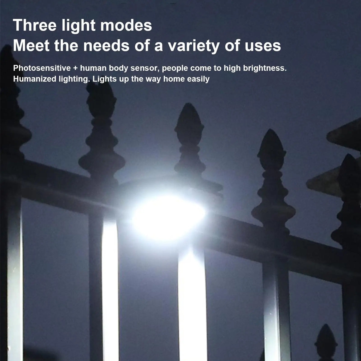 Upgraded Smart 300LM Motion Sensor Solar Clip Lights Outdoor Garden Decorative Security Lighting Solar Wall Light for Patio Gril Vue