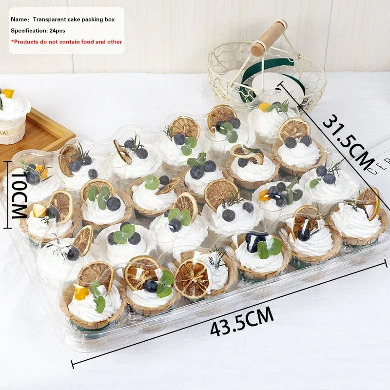 Clear PET Cupcake Boxes – 24-Compartment Dome Carrier Cupcake Dome Carrier Vue 24