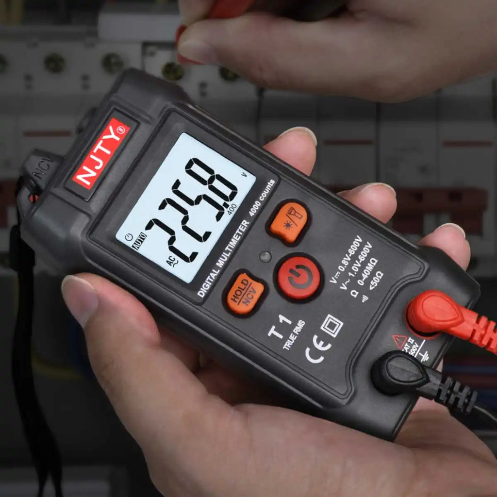 Smart Mini Digital Multimeter Tester RMS 4000 Counts Voltmeter Automatic Range Test Voltage Continuity Resistance NCV Household Vue