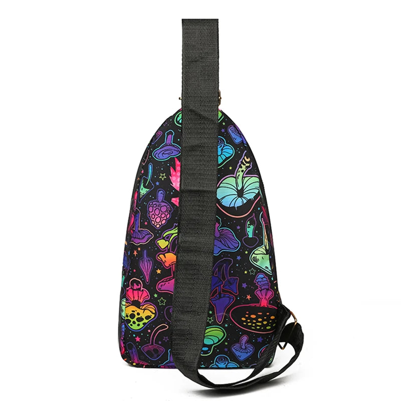Crossbody Bag Purse Shoulder Versatile Ethnic Canvas Backpack Chest