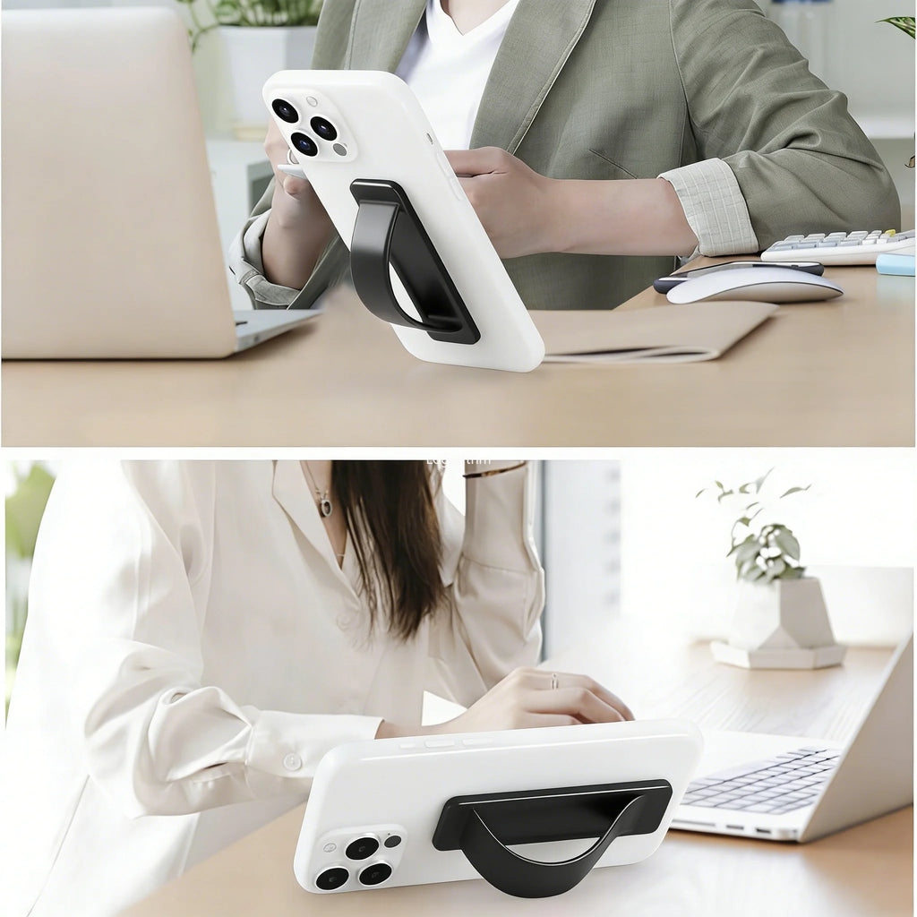 Wrist Band + Finger Grip 2-in-1 Phone Holder, Sticky Socket Stand Compatible with iPhone 12-17/Xiaomi Vue