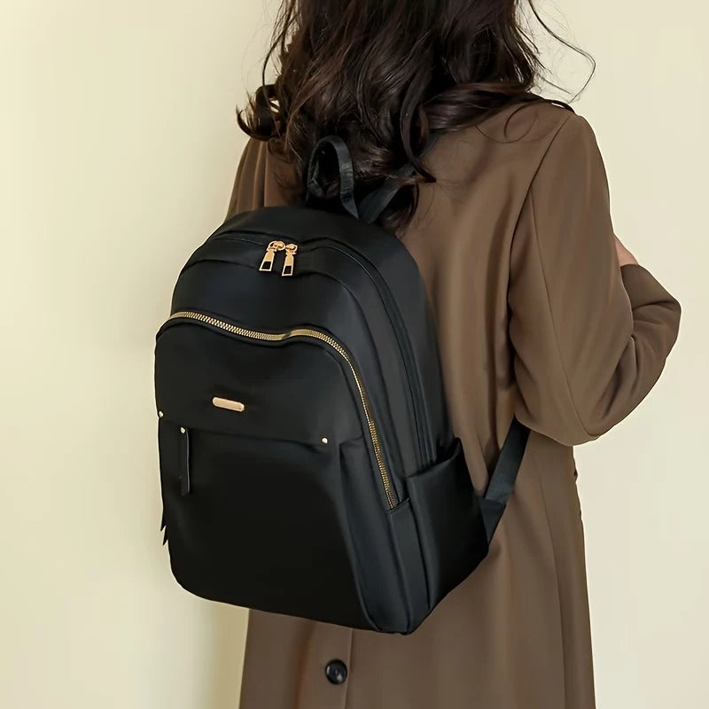 Waterproof Nylon Backpack Women Lightweight School Multi-pocket