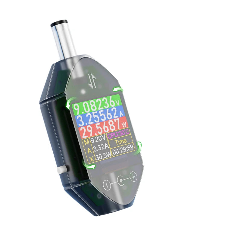 DC Voltage Current Power Tester – Digital Wattmeter 5.5×2.5mm Digital Power Meter Vue Black