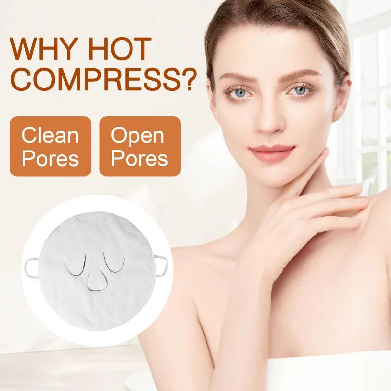 Hot Compress Towel for Face Cleansing Hot and Cold Compress Beauty Care Moisturizing Thickened Steam Face Hydrating Facial Towel Vue