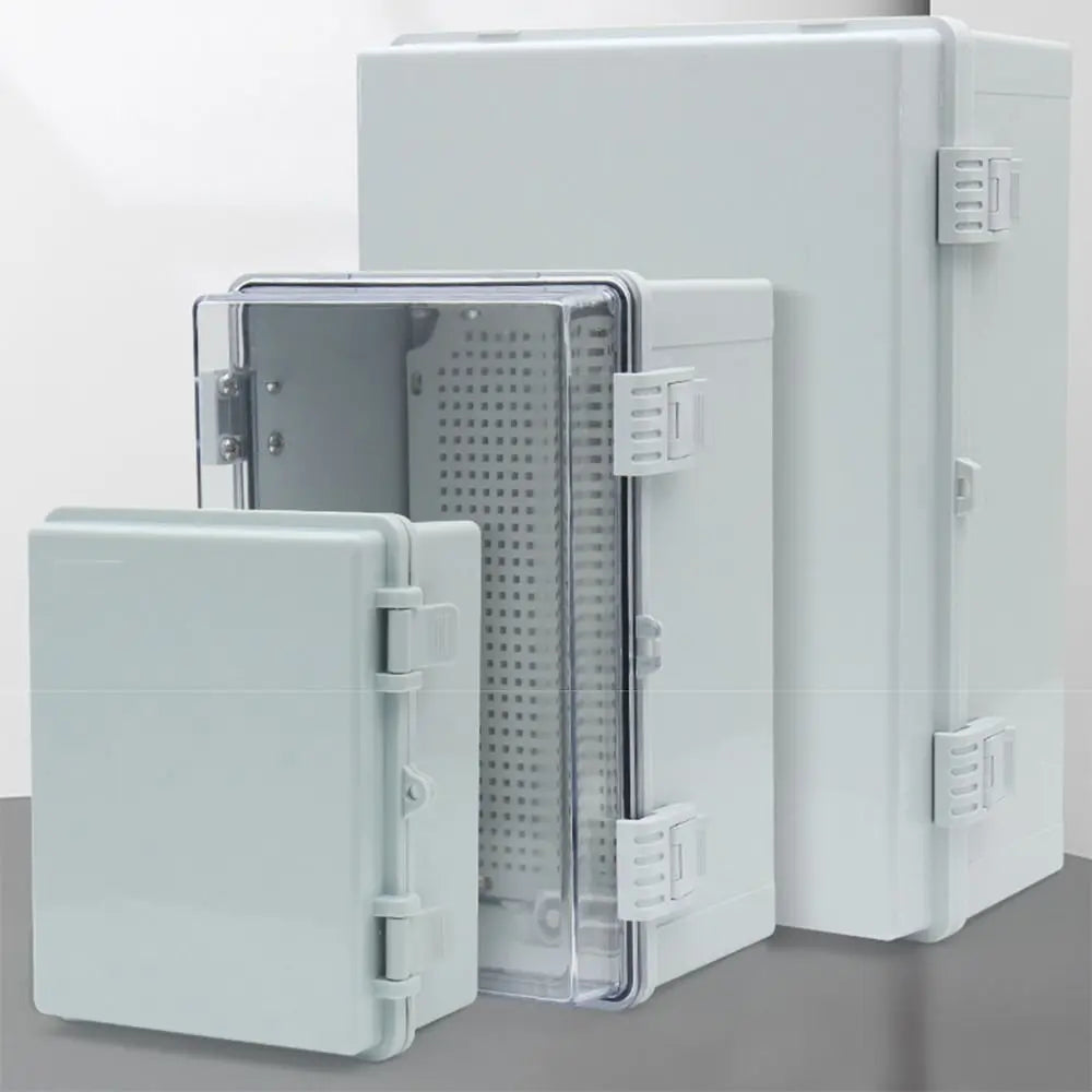 IP66 Waterproof Junction Box Gray/Transparent Cover Dustproof Distribution Box Easy To Install Reinforced Lock Vue