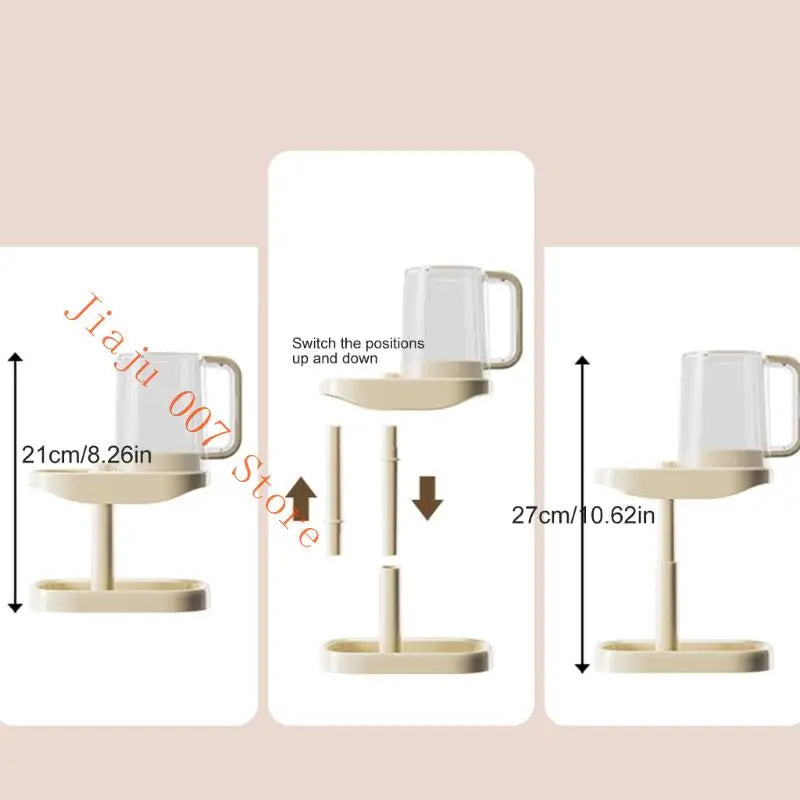 2-in-1 Toothbrush Holder & Rinse Cup Bathroom Organizer Stand Toothbrush Holder Set Vue