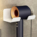 Hair Dryer Holder Wall Mounted Wall Dryer Cradle White Black GreyHairdryer Blow Dryer Organizer For Bathroom Bathroom Shelves Vue 2 White