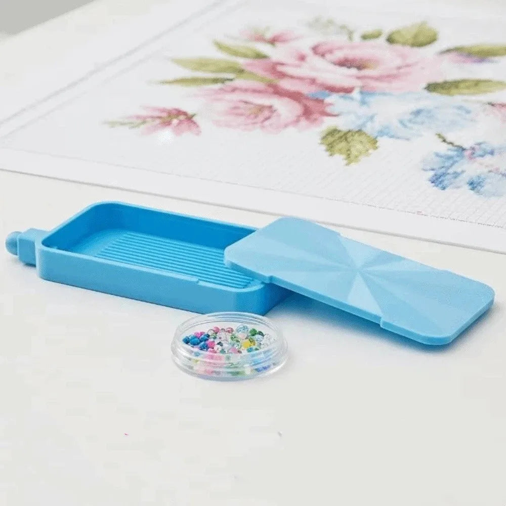 Prismatic Shine Lid Diamond Painting Tray Silky Easy Pour Design Rhinestone Storage Tray Portable Large Capacity Vue