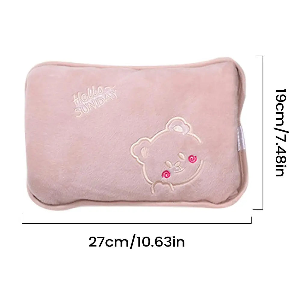 Hot Water Bottle Rechargeable Leak-Proof Hand Warme Hot Water Bag with Soft Cover for Period Cramps Muscles Neck Legs Belly Body Vue Light Coffee