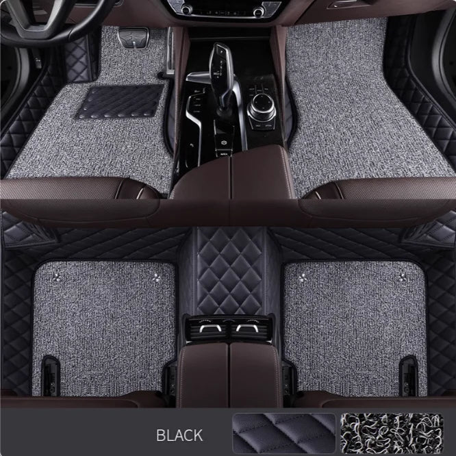 For BMW 2 Coupe F22 Convertible F23 GranCoupe F44 Auto Double layer 5D Custom Car Floor Mats Carpets Foot liners car Accessories Vue