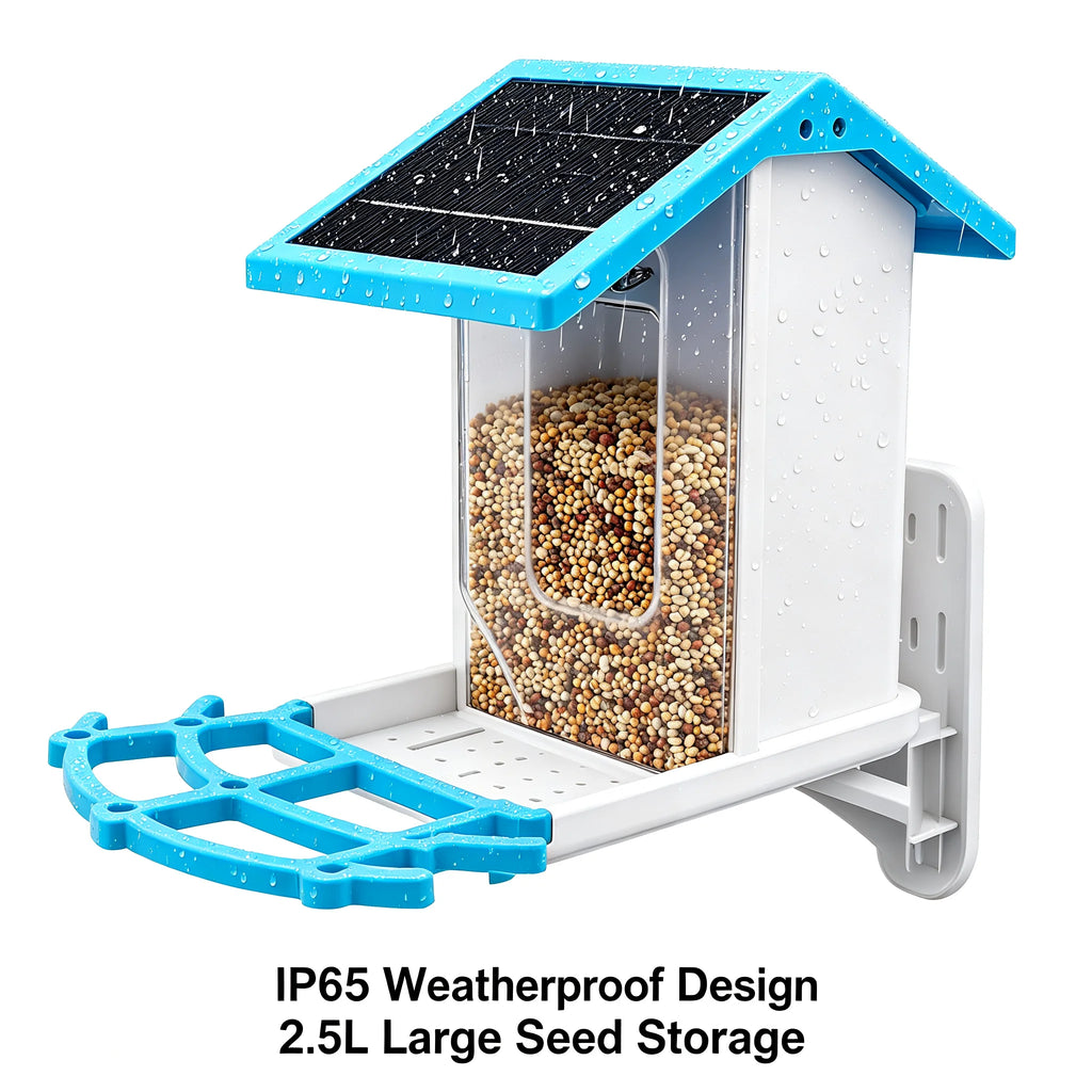 Solar Bird Feeder with 2.5K Camera, AI Bird ID & Night Vision Smart Bird Feeder Camera Vue