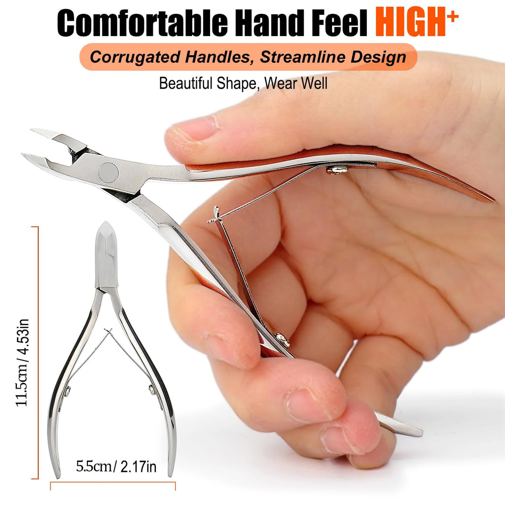 Cuticle Trimmer kit, Super Sharp Dead Skin Clipper, Labor-saving Cuticula Remover for Fingernail Toenail, Manicure Pedicure Vue