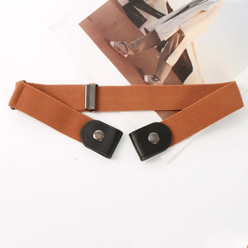 Easy Wear Invisible Belt Stretch Elastic Canvas Buckle-free Belts Vue 4